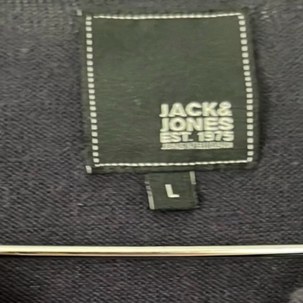 Jack & Jones Navy and White Argyle V-Neck Sweater - Picture 4 of 4